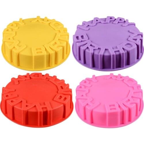 Round Silicone Cake Baking Mold Mousse Pizza Chocolate Cake Handmade For Birthday Kitchen Bakeware Pastry Cake Decoration Tools