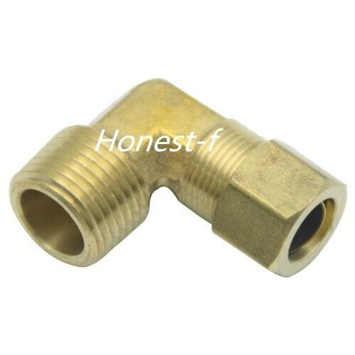 LTWFITTING 1/2" OD x 1/2" Male NPT 90 Deg Compression Elbow,BRASS COMPRESSION FITTING