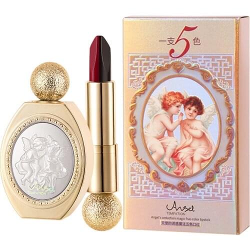 5-color Lipstick Matte Moisturizing Long-lasting Waterproof Silky Multicolor Lipstick TSLM2