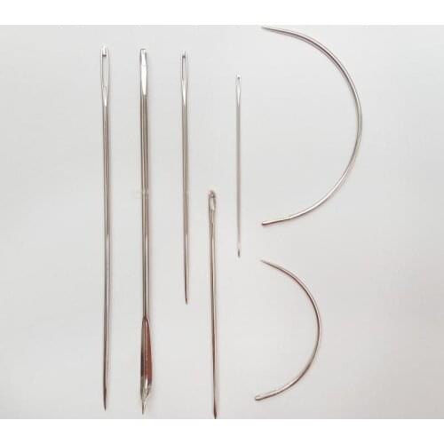 7PCS DIY Sewing Needles Kit Hand Stainless Steel Leather Repair Curved Needle Sewing Tools Accessories