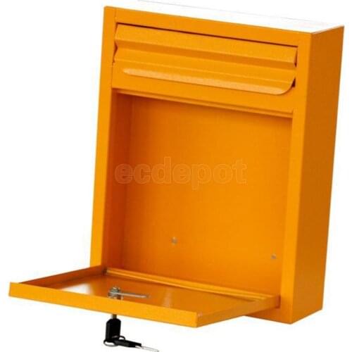 Outdoor Security Locking Mailbox Letterbox Postbox Newspaper Magazines Hatch Case for Rural Safety Mails Locking
