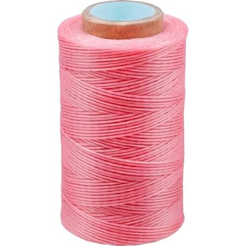 LMDZ 284Yards Pink Leather Sewing Waxed Thread-Practical Long Stitching Thread For DIY Tool Hand Stitching Thread