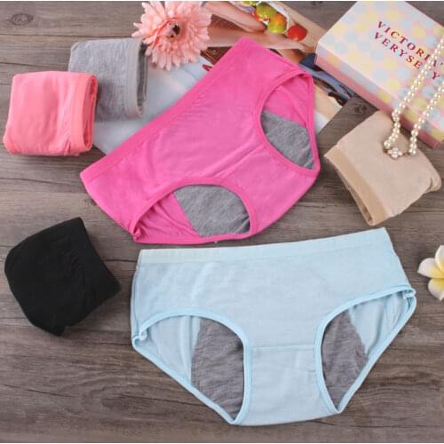 Menstrual period underwear cuecas girls night special physiological underpants cotton leakproof briefs health menstruation panty