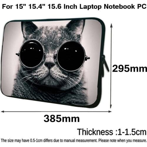 Ordinateurs Portables 15/ 15.4 Inch Notebook Pouch Cover Case Cat Prints Women Girls 15.6 Computer Bag Funda Portatil 2020 Vogue