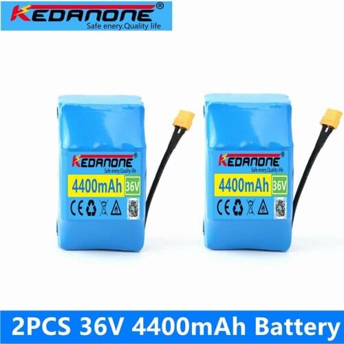2X Electric scooter 36v Lithium Battery Pack 36V 10s2p 4.4Ah Battery Single Cycle Voltage Hoverboard Battery Batterie Overboard