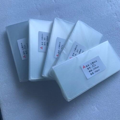 50Pcs 250um OCA Optical Clear Adhesive Glue Film For Samsung Galaxy A32 A42 A52 A72 A02 A02S LCD Screen Display Glass Lens