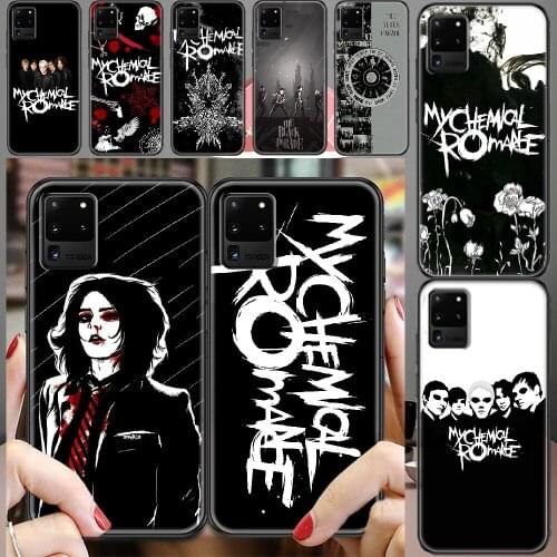 Punk Band My Chemical Romance Phone case For Samsung Galaxy Note 4 8 9 10 20 S8 S9 S10 S10E S20 Plus UITRA Ultra black silicone