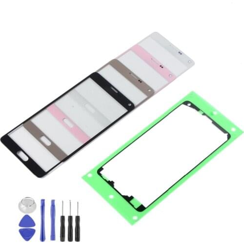 For Samsung Galaxy Note 4 N910 N910F N910V N910C/G/A/P LCD Front Glass Touch Screen Sensor+Adhesive+Tools