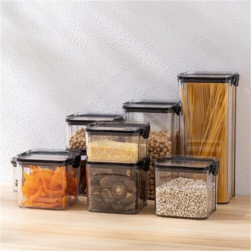 Plastic Cereal Containers with Easy Lock Lids Airtight Food Storage Container