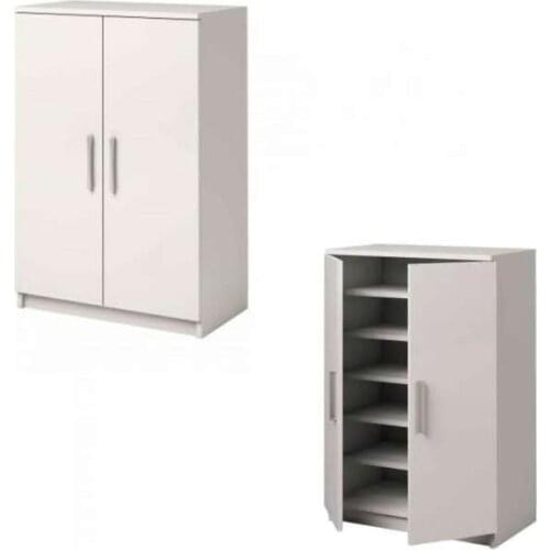Multi-purpose shoe cabinet under 60 cm wide oak or white