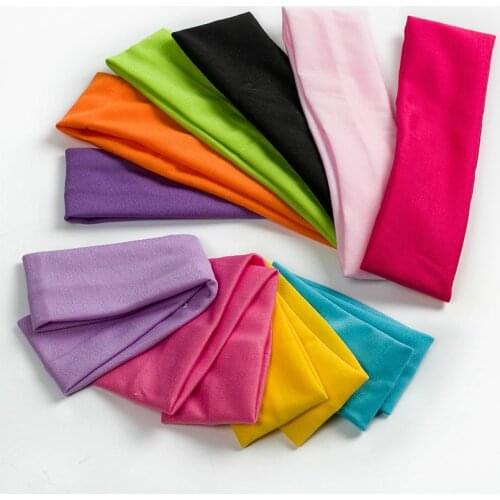 1PC Fashion Style Absorbing Sweat Headband Candy Color Hair Band Popular Sports Hair Accessories for Women 2021 New Yoga Towel