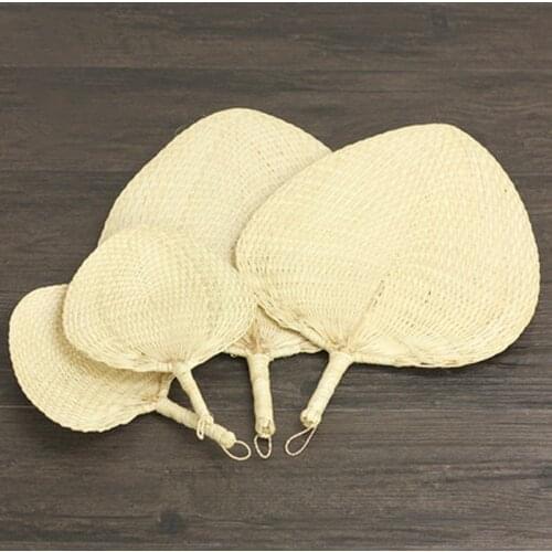 Pushan Arts Hand Made Fan Peach Shaped Bamboo Weave Summer Cool Air Fan DIY Characteristic