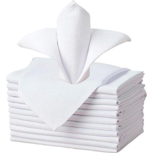12 Pcs Cloth Napkin Polyester Dinner Napkin,Soft Washable and Reusable Napkin,for Restaurant Wedding Hotel Dinner Party