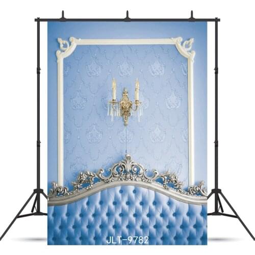 Blue Headboard Decorations Photographic Background for Child Baby Shower New Born Portrait Customized Vinyl Backdrop Photocall