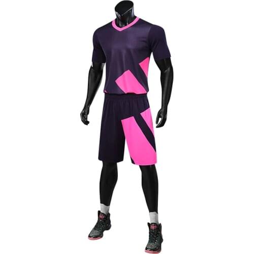 Blank kids men basketball jersey set college team basketball training suit breathable basketball jerseys set uniforms customized