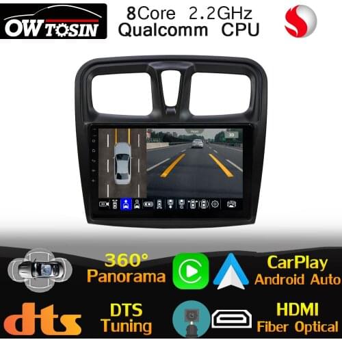 Qualcomm 8Core Android For Renault Sandero Logan 2 Symbol Dacia 2012-2019 Car GPS 360 Camera Radio Optical HDMI 4G LTE WiFi DTS