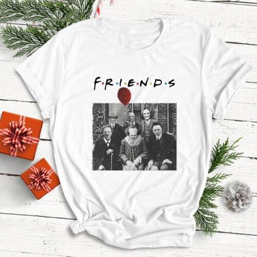 Horror Friends tshirt Women TV show Halloween T Shirt Female Harajuku Summer T-shirt Fashion Top Tees fashion Print Women Tops