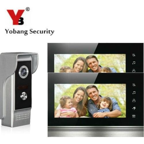 Yobang Security 7"Inch Touch Screen Video Door Phone Doorbell Intercom Monitor Visual Security Camera Bell System For Home