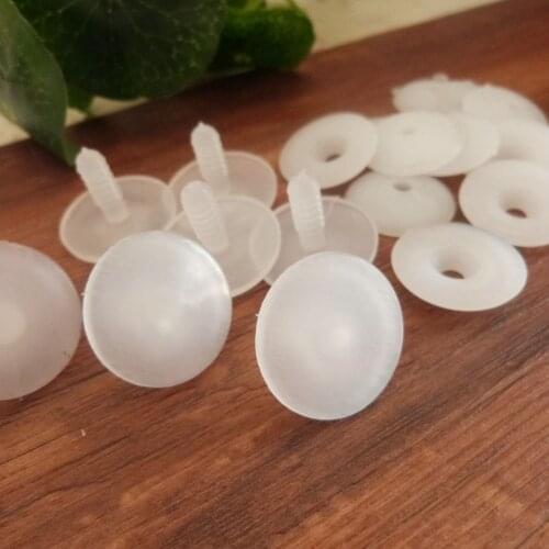 100pcs/lot 15mm/18mm/20mm/25mm/28mm/30mm/35mm/40mm/45mm/50mm/55mm/60mm white plastic toy joints with washer for plush doll