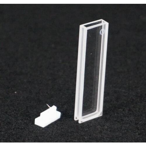 2mm Path Length JGS1 Quartz Cuvette Cell With PTFE Lid For Uv Spectrophotometers