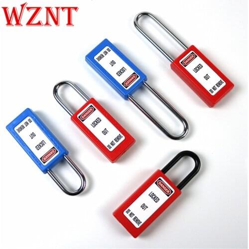 2PCS NT-S38LA NT-S76LA Red Blue Long body safety padlock Industrial safety locks Factory self management with master key