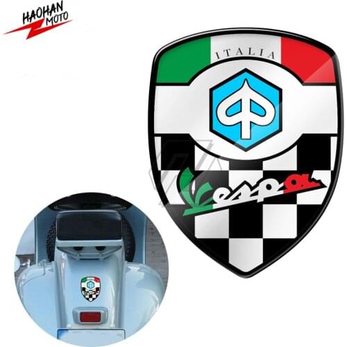 For Piaggio Vespa GTS GTV LX LXV Super Sport 3D Resin Motorcycle Decal Italy Racing Sticker
