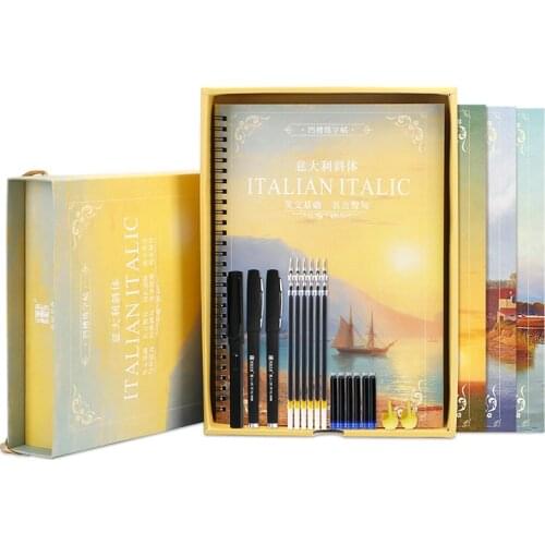 4pcs/set Calligraphy Books English Copybook For Kids English Groove Practice Copybook For Calligraphy Auto Fades Reused libros