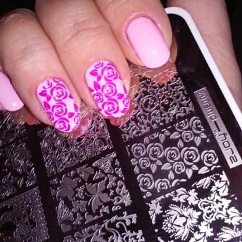 9.5*14.5CM Catch Dream Pattern Nail Stamping Plate Nail Designs Rose Flower Heart Template Nail Art Image Plate