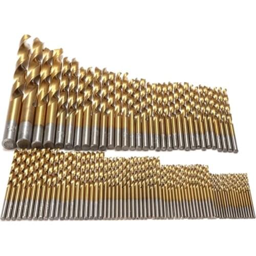 99pcs Titanium Coated High Speed Steel Serratula Drill Bit Set Tool 1.5mm - 10mm