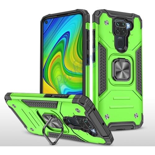 Armor Shockproof Case for Xiaomi Redmi Note 9 Note9 Luxury Military Protection Bumper Defender Magnet Car Holder Ring Case Cover