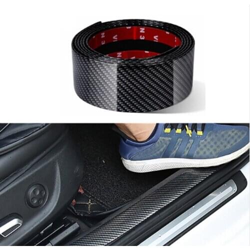 Car Stickers Carbon Fiber Rubber Styling Door Sill Protector Goods For chevrolet cruze captiva aveo Citroen C3 C4 C5