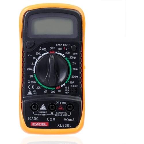 EXCEL XL830L LCD Digital Voltmeter Ohmmeter Ammeter OHM Multimeter Tester
