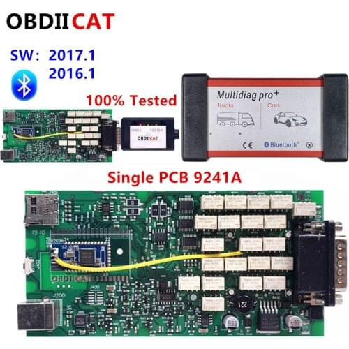 New OBDIICAT-MU With Wholesale Multidiag Pro Bluetooth TCS 2016.R1/2017.R3 With Keygen obd2 Diagnostic Tool Scan Test Car Truck