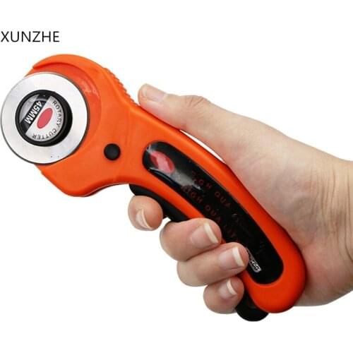 XUNZHE DIY Tailor Tools Round Cloth Cutting Knife Hand Rotary Carpet Tool Rug Cutting Knife Foot Cloth Leather Cutter