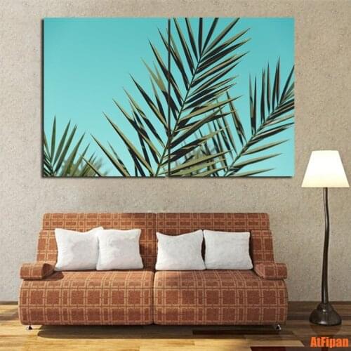 Large Tree Leaves Nordic Style Unframed Canvas Painting Wall Art Prints for Modern Home Wall Art Decoration Printed Posters