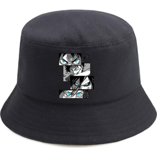 Cap for Men Attack on Titan Character Summer Spring Womens Casual Foldable Hat Fashion Panama Soft Outwear Adult Hip Hop Caps