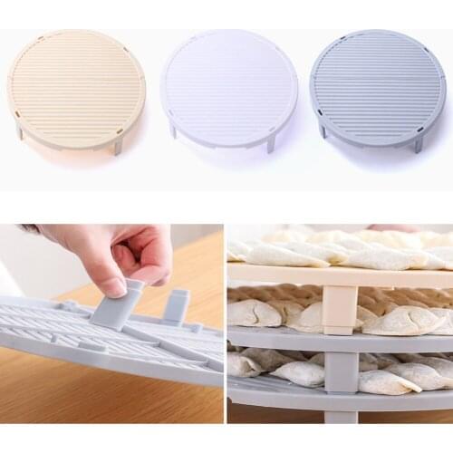 Round Kitchen Supplies Non-slip Dumplings Storage Plastic Noodles Curtain Can Be Superimposed Cutlery Tray Tool Pastry Holder