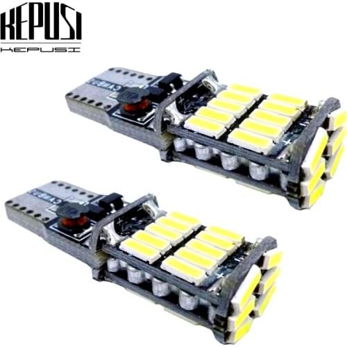 2PCS W5W LED T10 Bulb 26SMD CANBUS DRL T10 LED 194 168 501 4014 Side Wedge Light Signal Lamp 6000K 12V car styling Vehicle