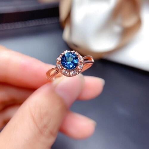 Best Gift Natural and Real Topaz Ring Wedding Engagement Topaz Ring Fine Jewelry Wholesale 925 sliver Ring