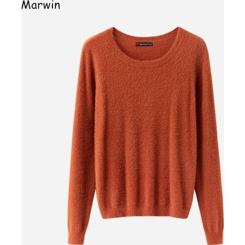Marwin 2020 New Coming O-Neck Thick High Street Style Solid Sweaters Warm Soft Female High Quality Winter Sweaters