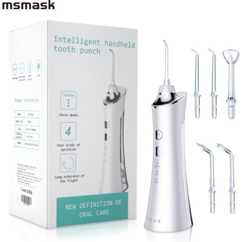 Msmask Dental Oral Irrigator USB Portable Water Flosser For Teeth Irrigators Water Teeth Mouth Clean Oral Jet Nasal Cleaner
