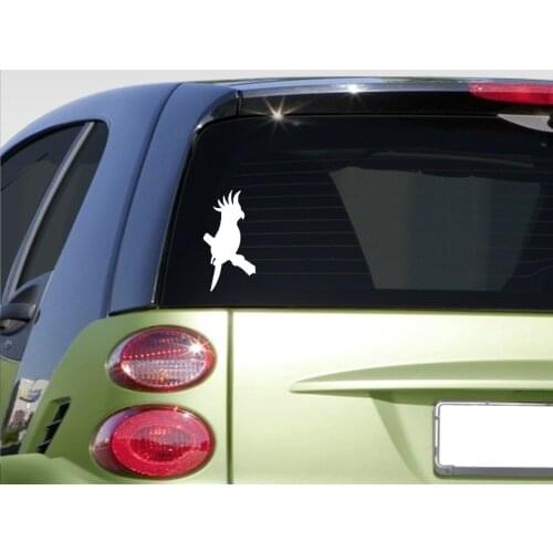 Cockatoo 8" sticker parrot macaw bird cage bird swing window Sticker