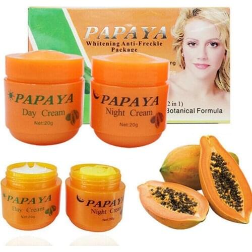 2pcs Papaya vitamina c whitening cream skin care anti freckle face cream Face Cleaser