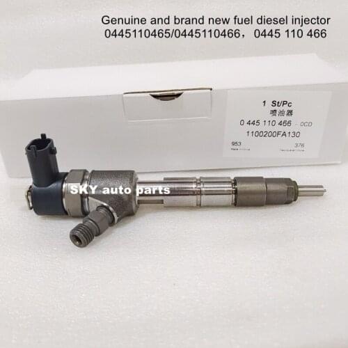 Genuine and brand new fuel diesel injector 0445110465/0445110466，0445 110 466(4pcs)