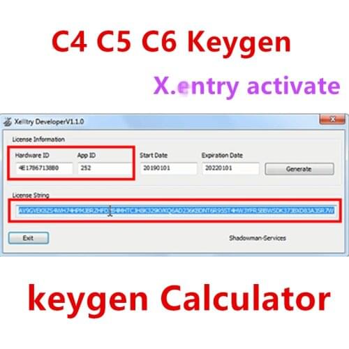 Newest MB Star Xentry C4 C5 C6 VCI DOIP Register Active Xentry Developer V1.1.0 Keygen Calculator Activation MB STAR sd C4/C5/C6