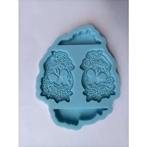 Handmade DIY Skull Flower Silicone Mold Resin Molds Cake Decorating Tools Keychain Mold Fondant Molds Chocolate Mold Baking Tool