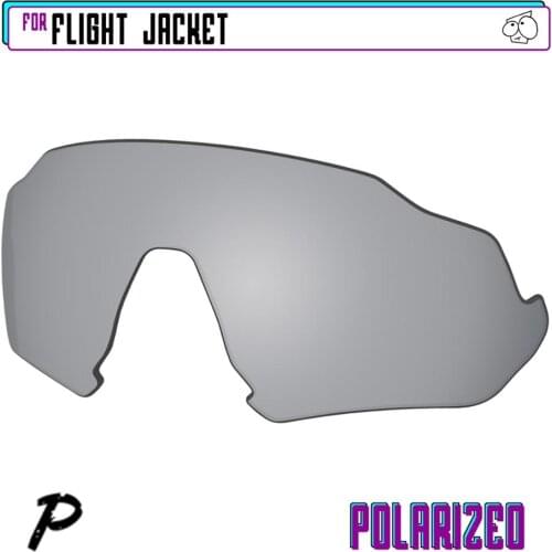 EZReplace Polarized Replacement Lenses for - Oakley Flight Jacket Sunglasses - Silver P