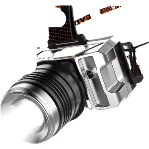 Super bright LED headlamp glare rechargeable waterproof army special head-mounted night fishing lamp high-power induction