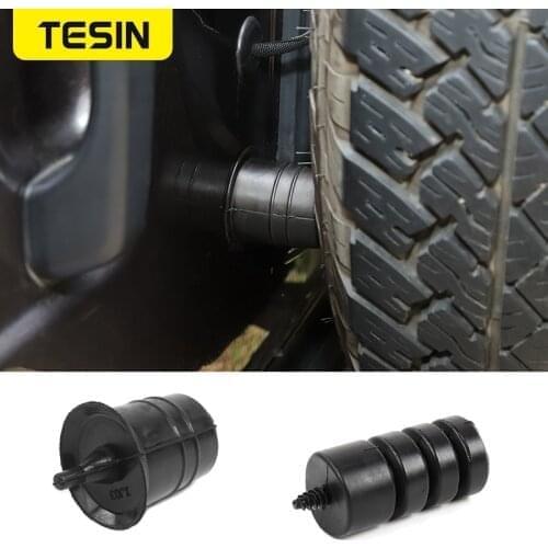 TESIN Black Car Spare Tire Rubber Pad Cover For Jeep Wrangler JK 2007-2017 Car Exterior Accessories For Jeep Wrangler JL 2018