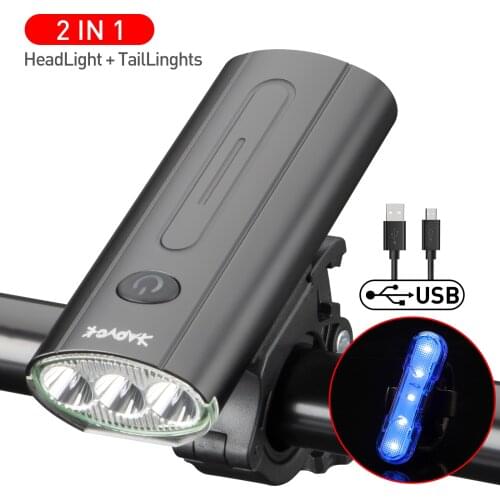 Safety Headlight Ultralight Bicycle Handlebar Kapvoe MTB Front Bike Light USB Charging LED Lamp Accessories Bike Light Headlight